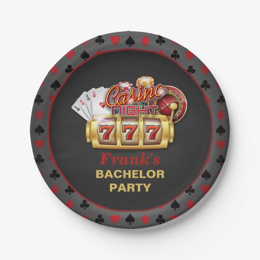 Casino Bachelor Party Paper Bord (Voorkant)