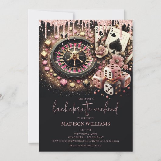 Casino Bachelorette Luxe & Routebeschrijving Kaart (Voorkant)