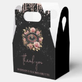 Casino Bachelorette Luxe zwart roze goud Bedankdoosjes (Geopend)