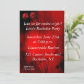Casino Bachelorfeest Kaart (Staand voorkant)