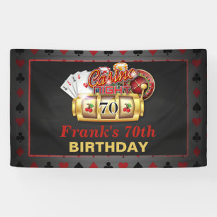 Casino Birthday Banner - 70ste verjaardag