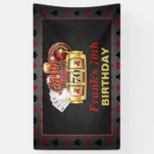 Casino Birthday Banner - 70ste verjaardag (Verticaal)