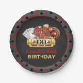 Casino Birthday Bord - 60ste verjaardag (Voorkant)
