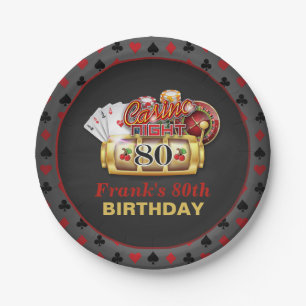 Casino Birthday Bord - 80ste verjaardag