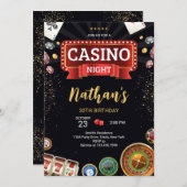 Casino Birthday Kaart (Voorkant / Achterkant)