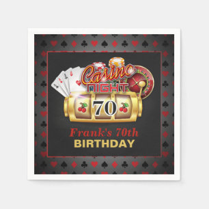 Casino Birthday Paper Napkins - 70ste verjaardag Servet