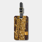 Casino Bright Lights Las Vegas Gambling Money Bagagelabel (Voorkant verticaal)