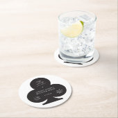 Casino Bruiloft Bewaar de datum Ronde Kartonnen Onderzetter (Insitu)