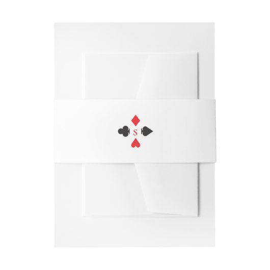 Casino Bruiloft Monogram Uitnodigingen Wikkel (Voorkant Voorbeeld)