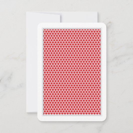 Casino Bruiloft RSVP Kaart (Achterkant)