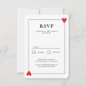 Casino Bruiloft RSVP Kaart (Voorkant)