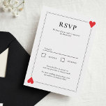 Casino Bruiloft RSVP Kaart<br><div class="desc">Elegant en hedendaags casino vormden het trouwontwerp rood,  zwart en wit van Shelby Allison. Klik op de link Casino Wedding Collectie om overeenkomende objecten met uitzichten,  zoals uitnodigingen,  rsvp-kaarten,  gunsten,  stickers en nog veel meer aan te passen.</div>