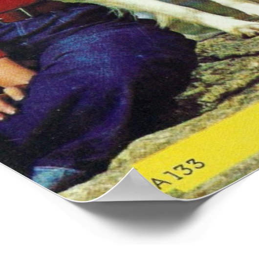 Casino Cafe Dog en Beauful Girl Poster (Hoek)