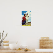 Casino Cafe Dog en Beauful Girl Poster (Keuken)