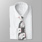 Casino Card Games Design Theme Necktie Stropdas (Gebonden)