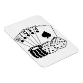 Casino Cards Dice Poker Chips Art Magneet (Rechterzijde)