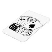 Casino Cards Dice Poker Chips Art Magneet (Linkerzijde)