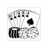 Casino Cards Dice Poker Chips Art Rubberstempel (Afrduk)