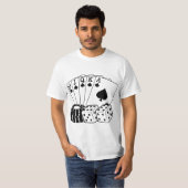 Casino Cards Dice Poker Chips Art T-shirt (Voorkant volledig)