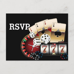 casino, casinonacht, Briefkaart RSVP
