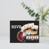 casino, casinonacht, Briefkaart RSVP (Staand voorkant)
