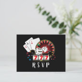 casino, casinonacht, Briefkaart RSVP (Staand voorkant)