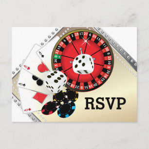 casino, casinonacht, Briefkaart RSVP