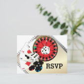 casino, casinonacht, Briefkaart RSVP (Staand voorkant)