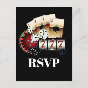 casino, casinonacht, Briefkaart RSVP