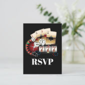 casino, casinonacht, Briefkaart RSVP (Staand voorkant)