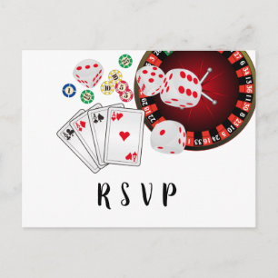 casino, casinonacht, Briefkaart RSVP