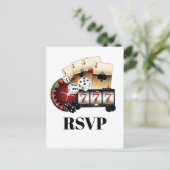 casino, casinonacht, Briefkaart RSVP (Staand voorkant)