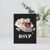 casino, casinonacht, Briefkaart RSVP (Staand voorkant)