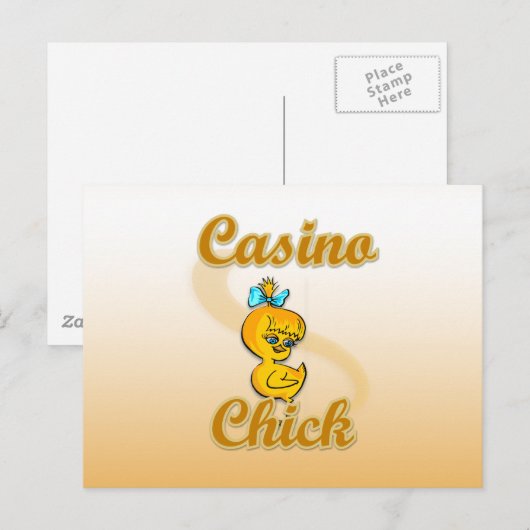 Casino Chick Briefkaart (Voorkant / Achterkant)