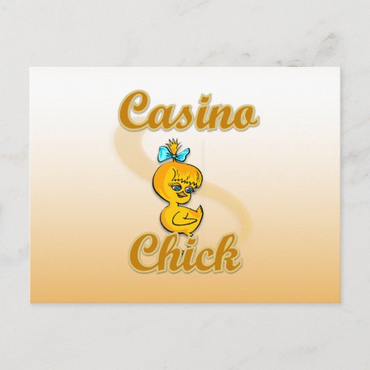 Casino Chick Briefkaart (Voorkant)