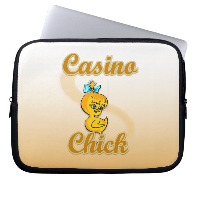 Casino Chick Laptop Sleeve (Voorkant)