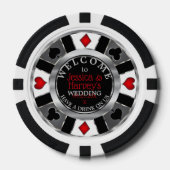 Casino Chip Bruiloft - Drankje van Ons - Zilver & (Voorkant)
