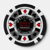 Casino Chip Bruiloft - Drankje van Ons - Zilver & (Achterkant)
