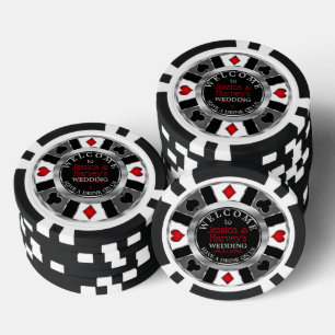 Casino Chip Bruiloft - Drankje van Ons - Zilver &