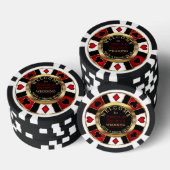 Casino Chip Bruiloft - Drink op ons - Rood (Opstapeling)