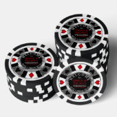 Casino Chip Bruiloft - Drink op ons - Silver & Red (Opstapeling)