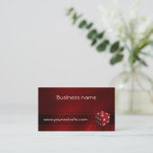 Casino Chip Business Card Templates Visitekaartje (Staand voorkant)