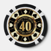 Casino Chip Las Vegas 40e verjaardag - Cream (Achterkant)