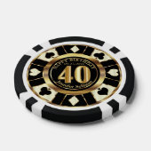 Casino Chip Las Vegas 40e verjaardag - Cream (Enkel)