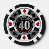 Casino Chip Las Vegas 40e verjaardag - Zilver (Achterkant)