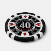 Casino Chip Las Vegas 40e verjaardag - Zilver (Enkel)