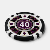 Casino Chip Las Vegas Birthday - Plum Paars (Enkel)