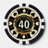 Casino Chip Las Vegas Verjaardag - Cream (Voorkant)