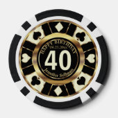 Casino Chip Las Vegas Verjaardag - Cream (Achterkant)