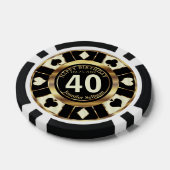 Casino Chip Las Vegas Verjaardag - Cream (Enkel)